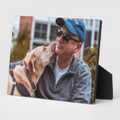 Gepersonaliseerde aangepaste huisdierhond Foto Maa Fotoplaat (Zijkant)
