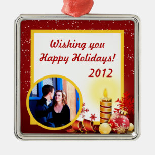 Gepersonaliseerde aangepaste kerst ornament kaars