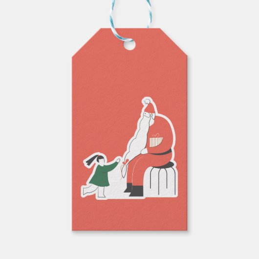 Gepersonaliseerde Aangepaste Kerst Schattigee Gift Cadeaulabel (Voorkant)