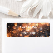 Gepersonaliseerde Aangepaste Label Gouden Glitter (Insitu)