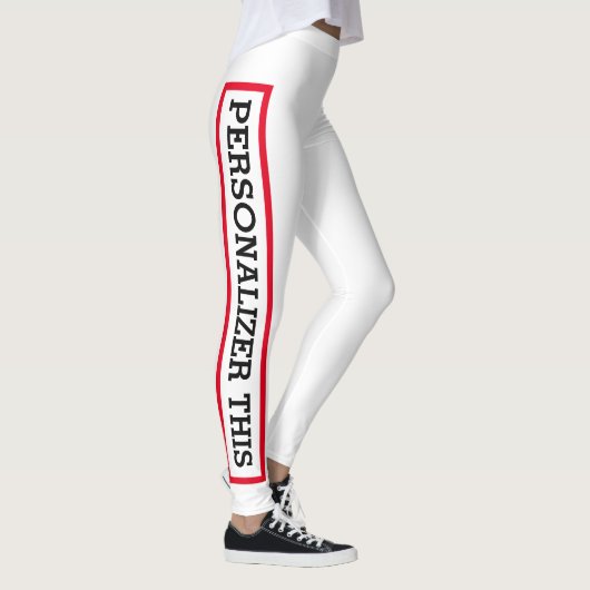 Gepersonaliseerde aangepaste leggings met uw zin (Rechts)