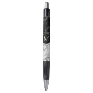 Gepersonaliseerde Aangepaste Letter Pen met Marmer