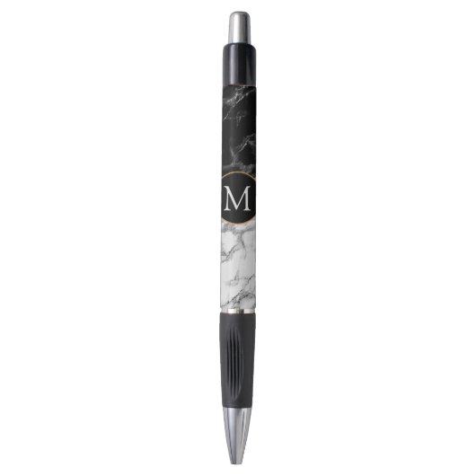 Gepersonaliseerde Aangepaste Letter Pen met Marmer (Voorkant Verticaal)
