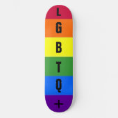 Gepersonaliseerde aangepaste LGBTQ Pride Rainbow Skateboard (Voorkant)