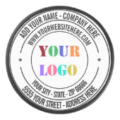 Gepersonaliseerde aangepaste Logo en tekst Hockey Hockey Puck (Voorkant)