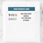 Gepersonaliseerde aangepaste Logo naam adres Stick Rechthoekige Sticker (Tas)