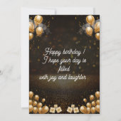 Gepersonaliseerde Aangepaste Moderne Elegante Fees Kaart (Achterkant)