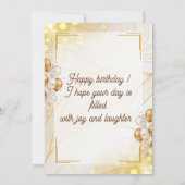 Gepersonaliseerde Aangepaste Moderne Elegante Fees Kaart (Achterkant)