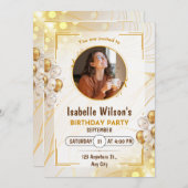 Gepersonaliseerde Aangepaste Moderne Elegante Fees Kaart (Voorkant / Achterkant)