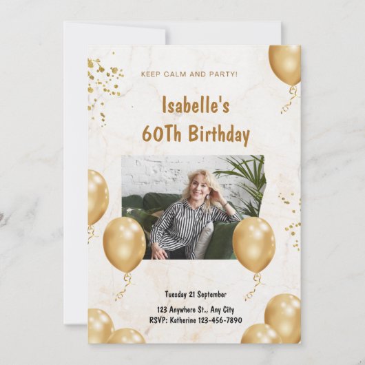 Gepersonaliseerde Aangepaste Moderne Elegante Fees Kaart (Voorkant)