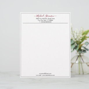 Gepersonaliseerde aangepaste naam Adres Letterhead Briefhoofd