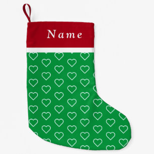 Gepersonaliseerde Aangepaste Naam Hart Kerstmis St Kleine Kerstsok