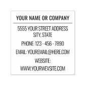 Gepersonaliseerde aangepaste naam info adres stemp  zelfinktende stempel (Design)