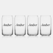 Gepersonaliseerde aangepaste naam Minimale monogra Blikvorm Glas (Voorkant)