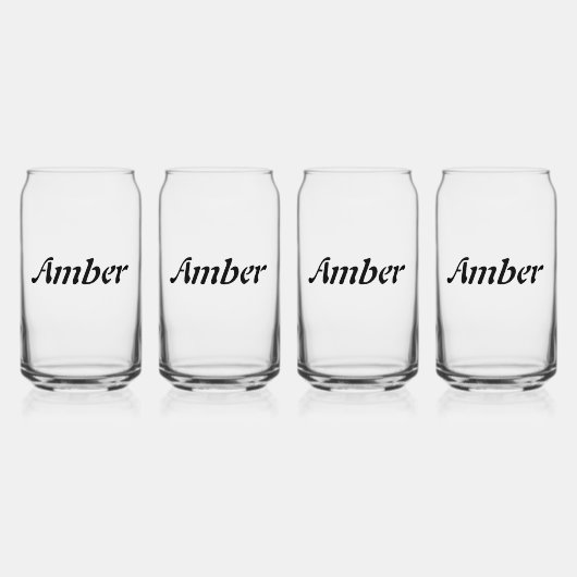 Gepersonaliseerde aangepaste naam Minimale monogra Blikvorm Glas (Voorkant)