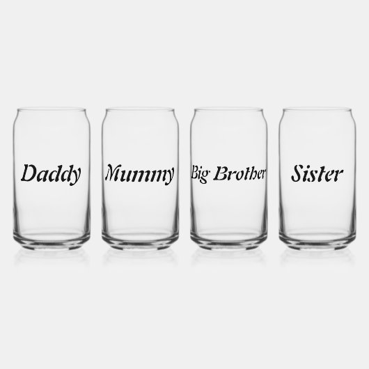 Gepersonaliseerde aangepaste naam Minimale monogra Blikvorm Glas (Voorkant)