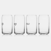 Gepersonaliseerde aangepaste naam Minimale monogra Blikvorm Glas (Links)