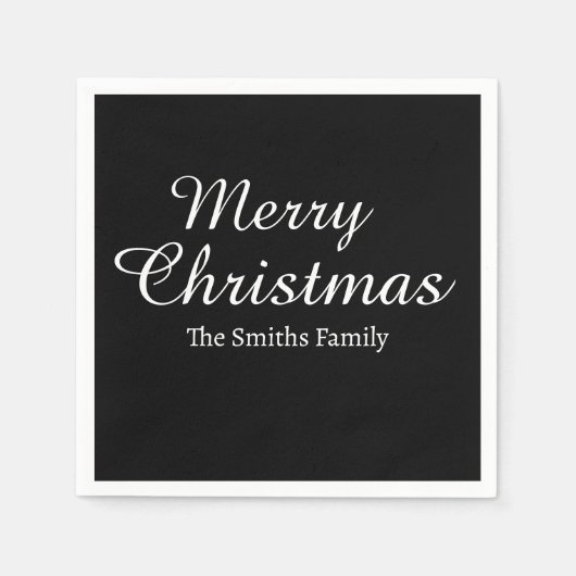 Gepersonaliseerde aangepaste naam Modern Merry Chr Servet (Voorkant)