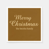 Gepersonaliseerde aangepaste naam Modern Merry Chr Servet (Voorkant)