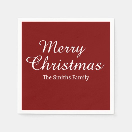 Gepersonaliseerde aangepaste naam Modern Merry Chr Servet (Voorkant)