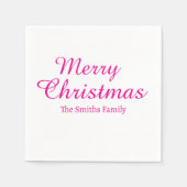 Gepersonaliseerde aangepaste naam Modern Merry Chr Servet (Voorkant)