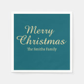 Gepersonaliseerde aangepaste naam Modern Merry Chr Servet (Voorkant)