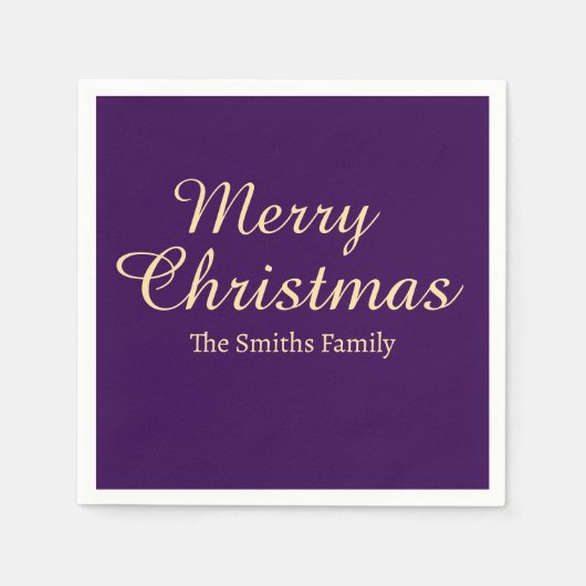 Gepersonaliseerde aangepaste naam Modern Merry Chr Servet (Voorkant)