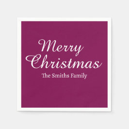 Gepersonaliseerde aangepaste naam Modern Merry Chr Servet