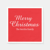 Gepersonaliseerde aangepaste naam Modern Merry Chr Servet (Voorkant)