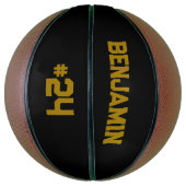 Gepersonaliseerde aangepaste naam & nummer Basketb Basketbal (Verticaal)