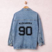 Gepersonaliseerde aangepaste naam & nummer Denim J Denim Jacket (Hangar)