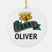 Gepersonaliseerde aangepaste naam Vaderdag | ORNAM Keramisch Ornament (Voorkant)