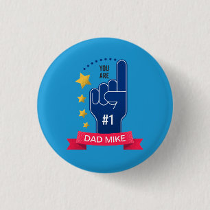 Gepersonaliseerde aangepaste naam Vaderdag   Pinne Ronde Button 3,2 Cm