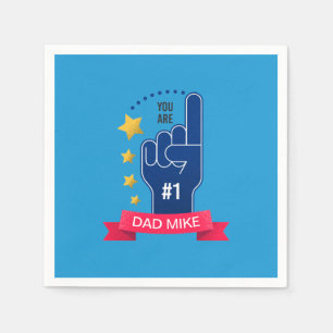 Gepersonaliseerde aangepaste naam Vaderdag Serve Servet