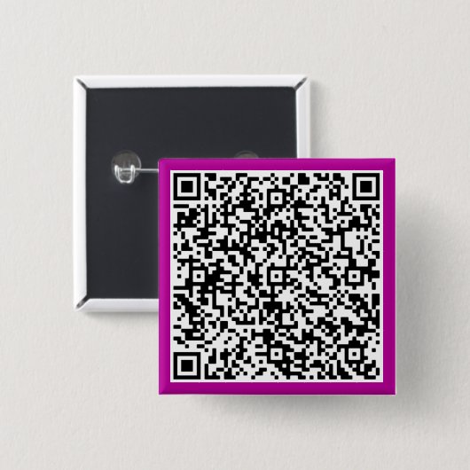 Gepersonaliseerde aangepaste QR-code Button uw kle (Voorkant /achterkant)