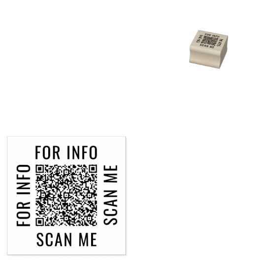 Gepersonaliseerde aangepaste QR-code rubberen stem Rubberstempel (Gestempeld)
