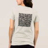 Gepersonaliseerde aangepaste QR-code Scan Info Uw Tri-Blend Shirt (Achterkant)