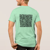 Gepersonaliseerde aangepaste QR-code Scan Info Uw Tri-Blend Shirt (Achterkant)