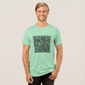 Gepersonaliseerde aangepaste QR-code Scan Info Uw Tri-Blend Shirt (Voorkant volledig)