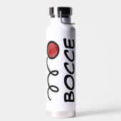 Gepersonaliseerde aangepaste rode bocce bal cadeau waterfles (Links)