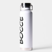 Gepersonaliseerde aangepaste rode bocce bal cadeau waterfles (Achterkant)