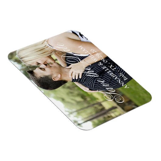 Gepersonaliseerde aangepaste "Save the Date" Magneet (Rechterzijde)