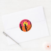 Gepersonaliseerde aangepaste teamnaam Netball Ronde Sticker (Envelop)