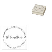 Gepersonaliseerde aangepaste tekst binnen Circle U Rubberstempel (Gestempeld)