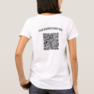 Gepersonaliseerde aangepaste tekst en kleur QR Cod T-shirt