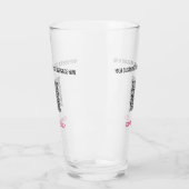 Gepersonaliseerde aangepaste tekst en QR-codeglas Glas (Links)