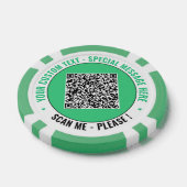Gepersonaliseerde aangepaste tekst en uw QR-code p Poker Chips (Enkel)