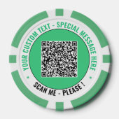 Gepersonaliseerde aangepaste tekst en uw QR-code p Poker Chips (Voorkant)