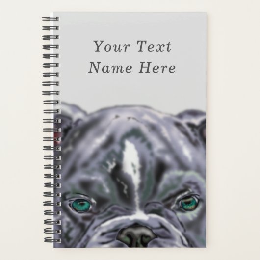 Gepersonaliseerde aangepaste tekst planner met hui (Voorkant)