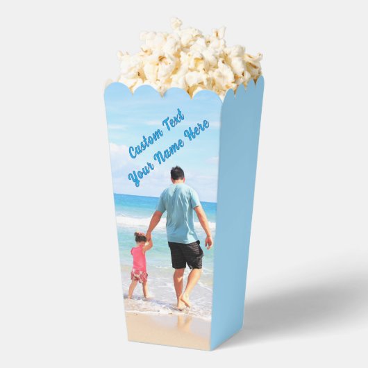 Gepersonaliseerde aangepaste tekst Uw foto Popcorn Bedankdoosjes (Popped)